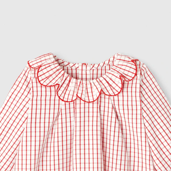 Blouse bébé fille à carreaux