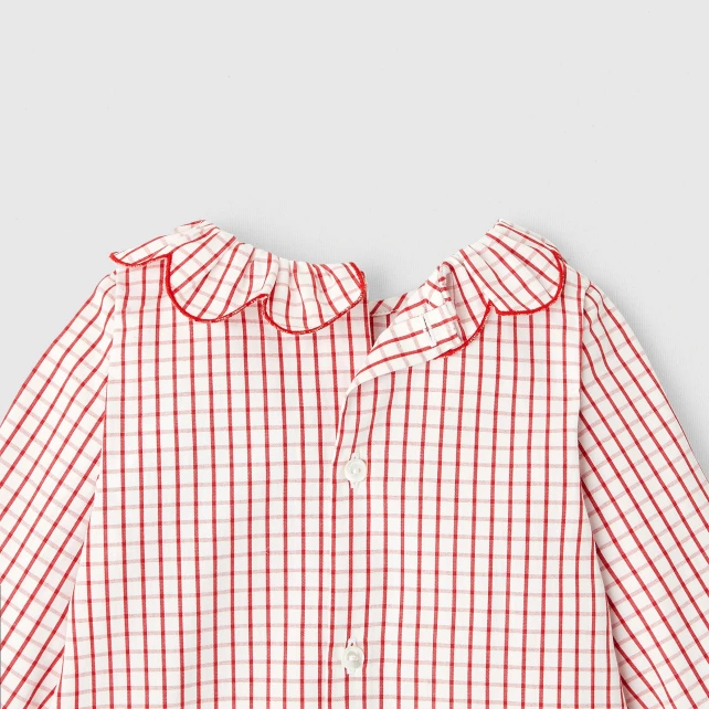 Blouse bébé fille à carreaux