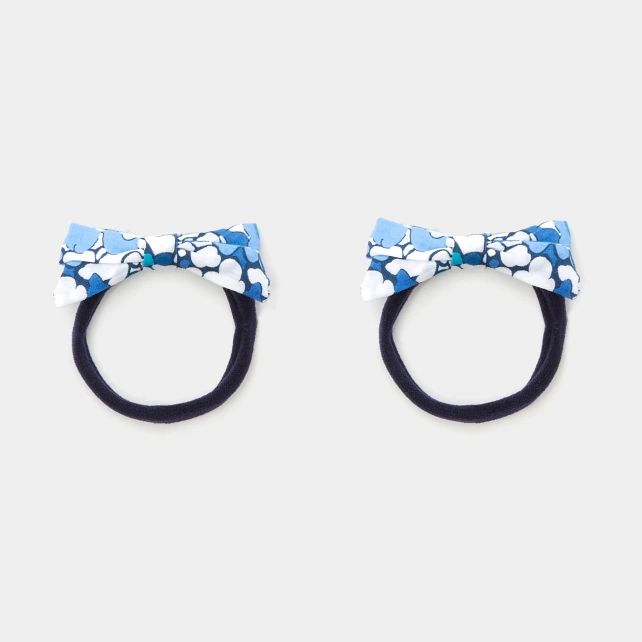 Duo d'élastiques bébé fille en tissu Liberty