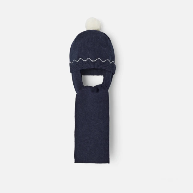 Bonnet écharpe bébé fille