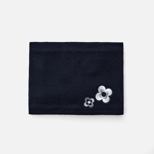 Snood enfant fille fleurs brodées