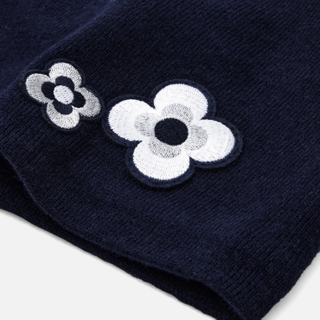 Snood enfant fille fleurs brodées