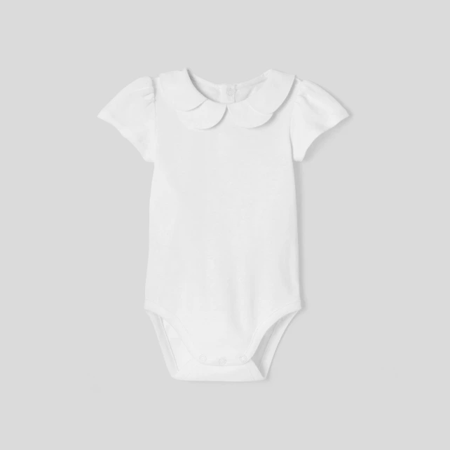 Body bébé fille à double col