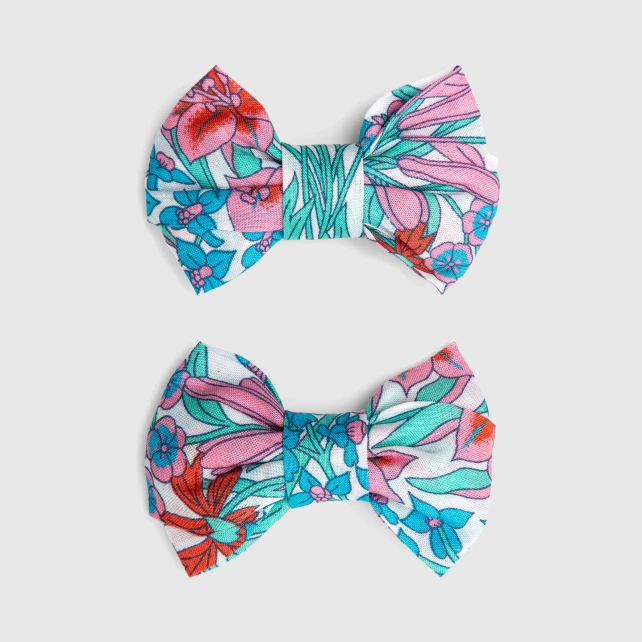 Duo de barrettes en tissu Liberty