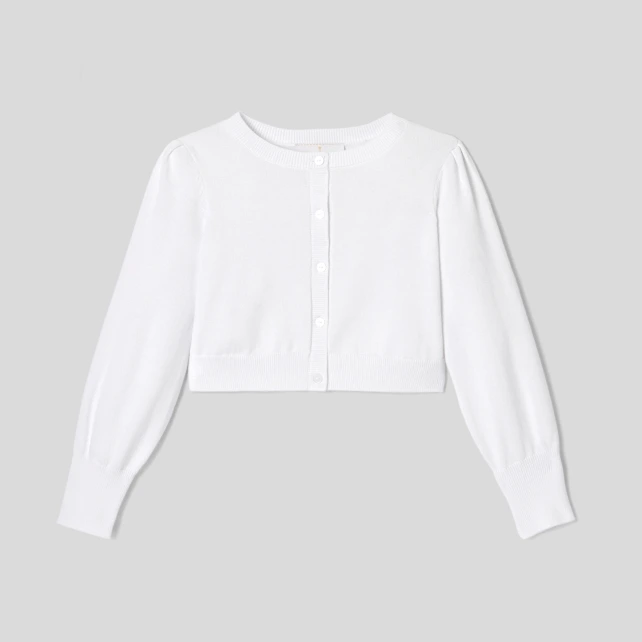 Cardigan court enfant fille