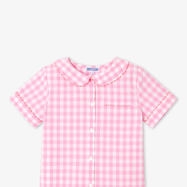 Pyjashort enfant fille en Vichy