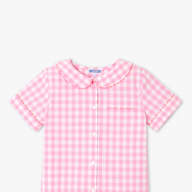 Pyjashort enfant fille en Vichy