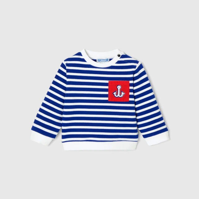 Sweat bébé garçon esprit marinière