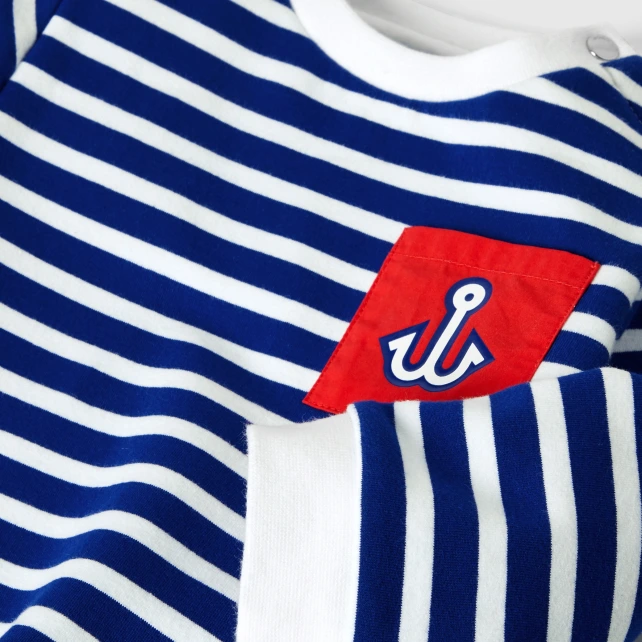 Sweat bébé garçon esprit marinière