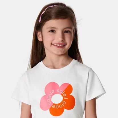T-shirt enfant fille à motif fleur