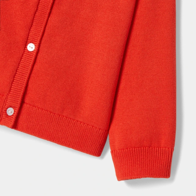 Cardigan bébé fille en point mousse