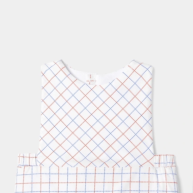 Combinaison bébé garçon à carreaux