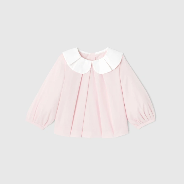 Blouse bébé fille en fil à fil de coton
