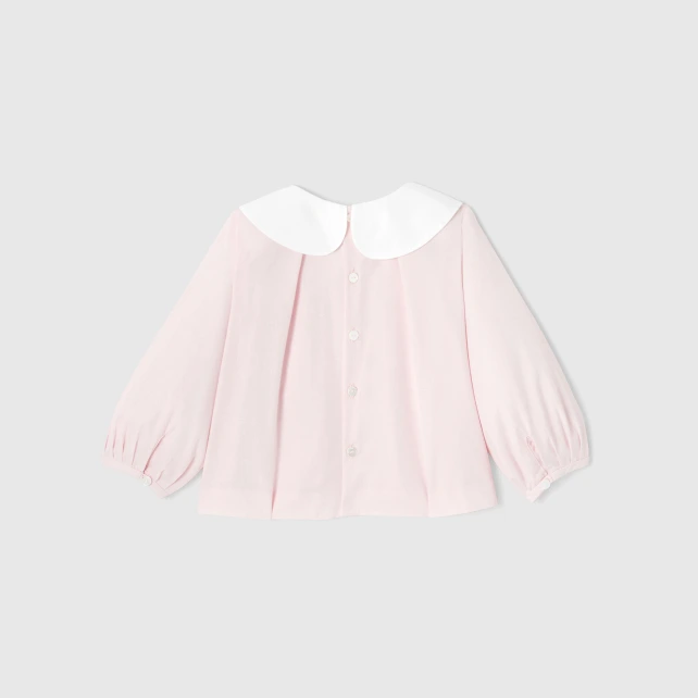 Blouse bébé fille en fil à fil de coton