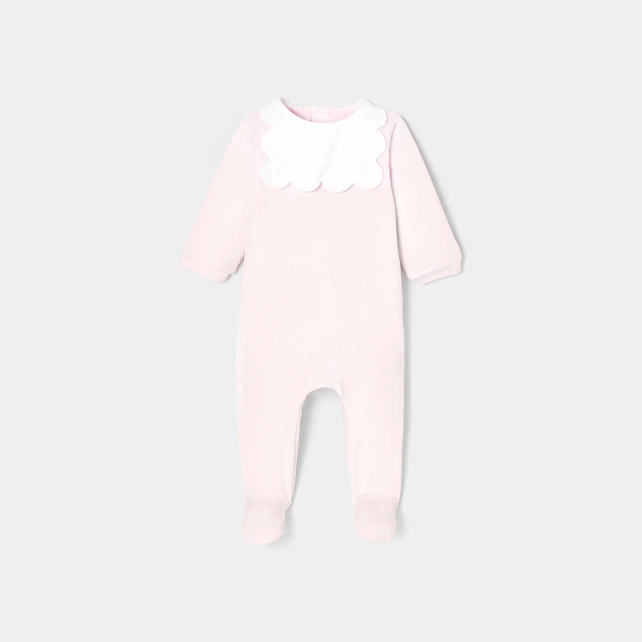 Pyjama bébé fille en velours bouclette