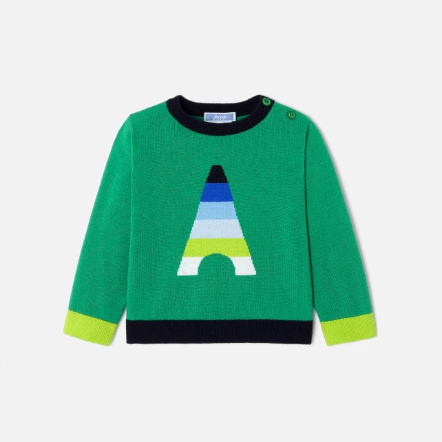 Pull bébé garçon Intarsia Tour Eiffel 