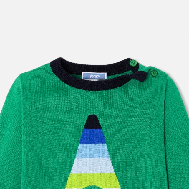 Pull bébé garçon Intarsia Tour Eiffel 