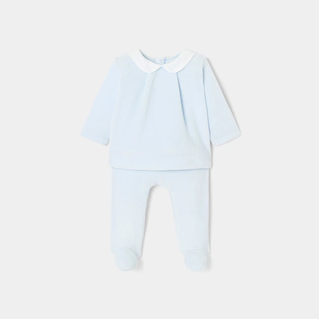 Ensemble confort bébé garçon en velours