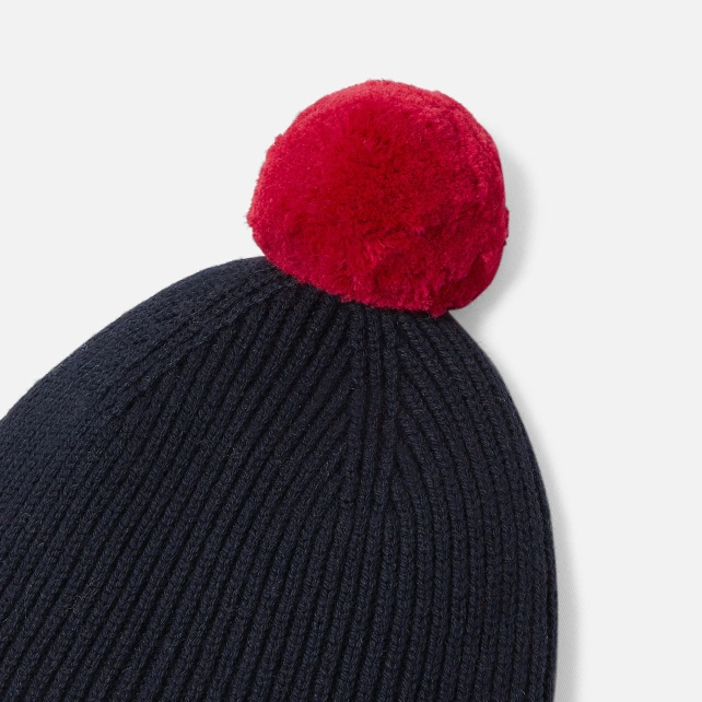 Bonnet bébé garçon à pompon
