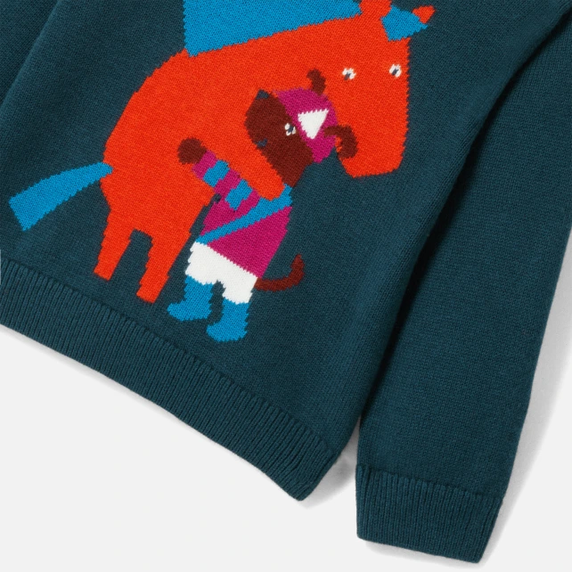 Pull bébé garçon Intarsia cheval