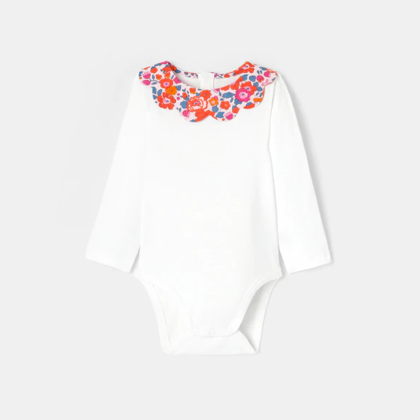 Body bébé fille à col en tissu Liberty