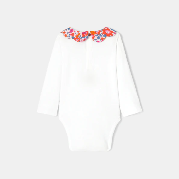 Body bébé fille à col en tissu Liberty