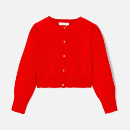 Cardigan court enfant fille