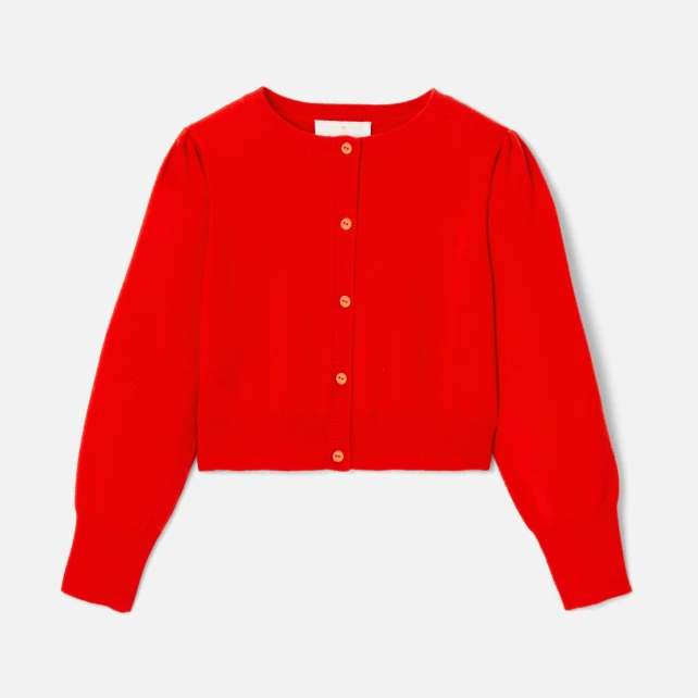 Cardigan court enfant fille