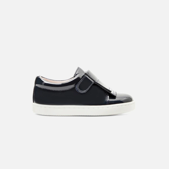 Tennis bébé fille en cuir verni
