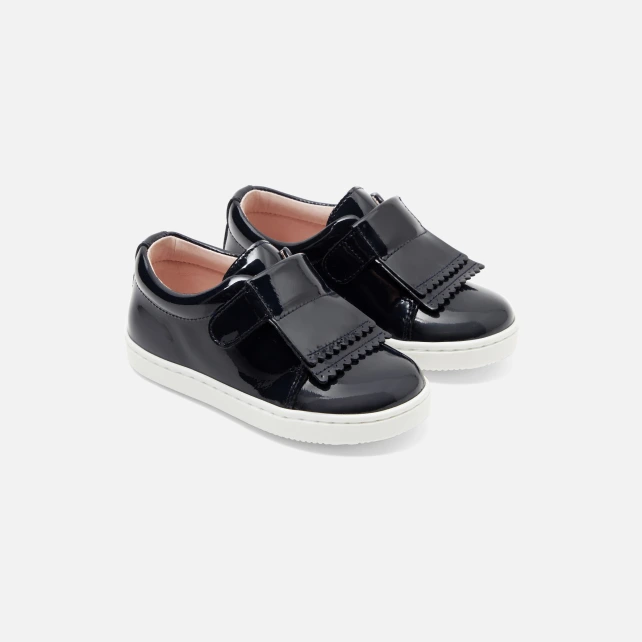 Tennis bébé fille en cuir verni