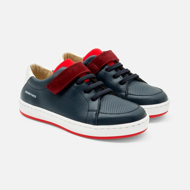 Tennis enfant garçon en cuir