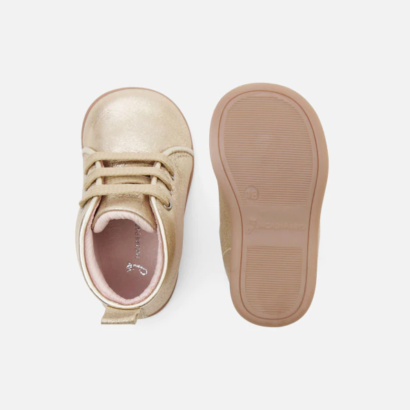 Bottillons bébé fille en cuir irisé