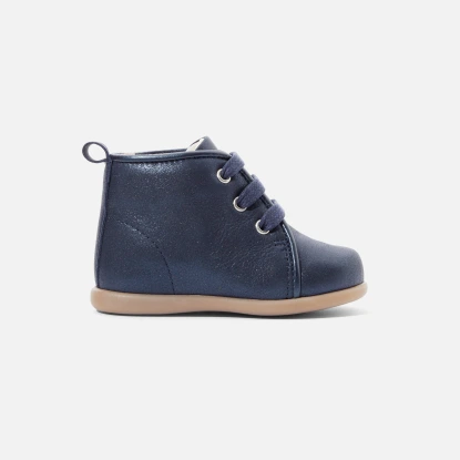 Bottillons bébé fille en cuir irisé