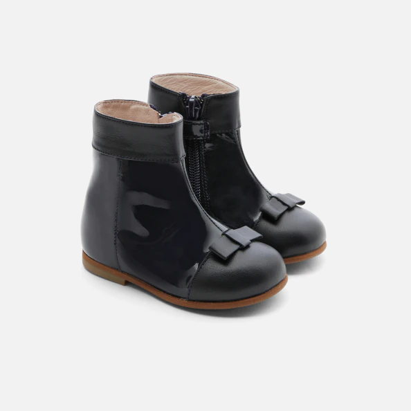 Bottines bébé fille en cuir verni