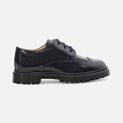 Derbies enfant en cuir glacé
