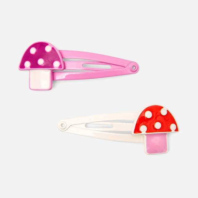 Duo de barrettes champignon