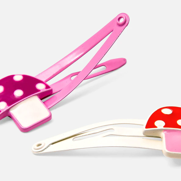 Duo de barrettes champignon