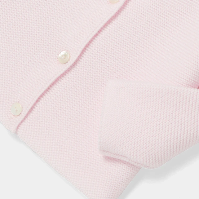 Cardigan bébé fille en point mousse