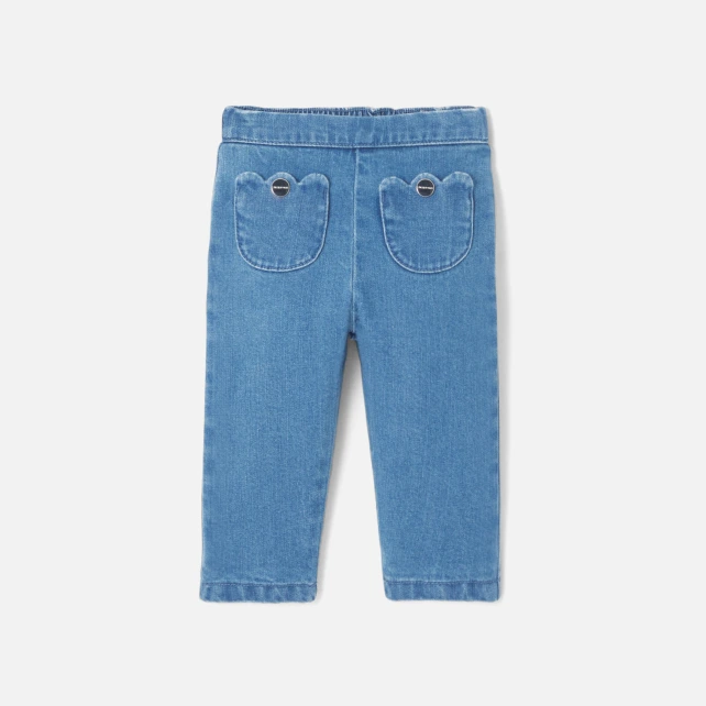 Pantalon bébé fille en jean léger