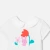 T-shirt bébé fille à col Claudine
