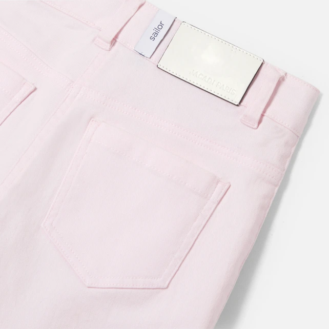 Pantalon large enfant fille en twill