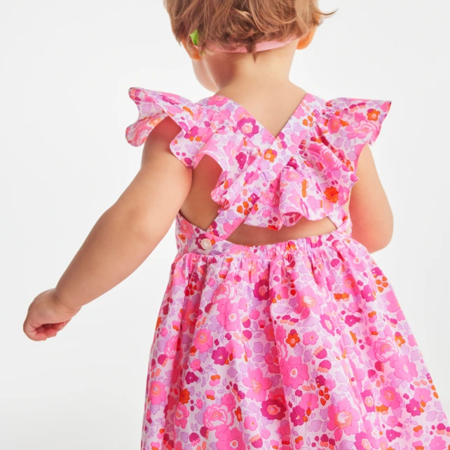 Robe bébé fille en tissu Liberty