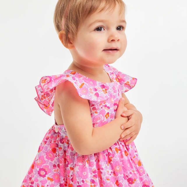 Robe bébé fille en tissu Liberty