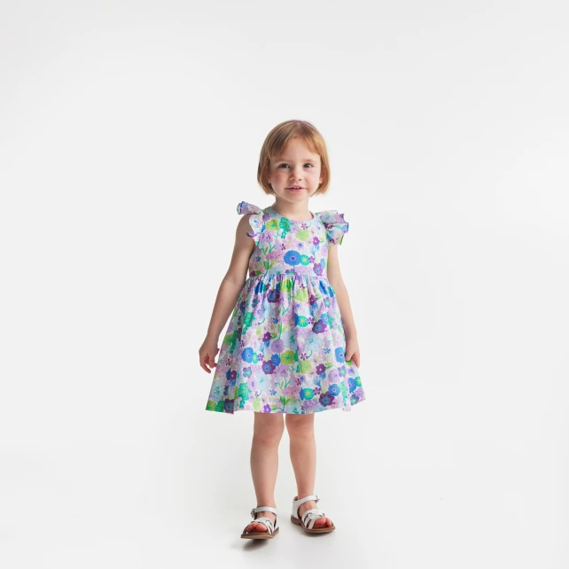 Robe bébé fille en tissu Liberty