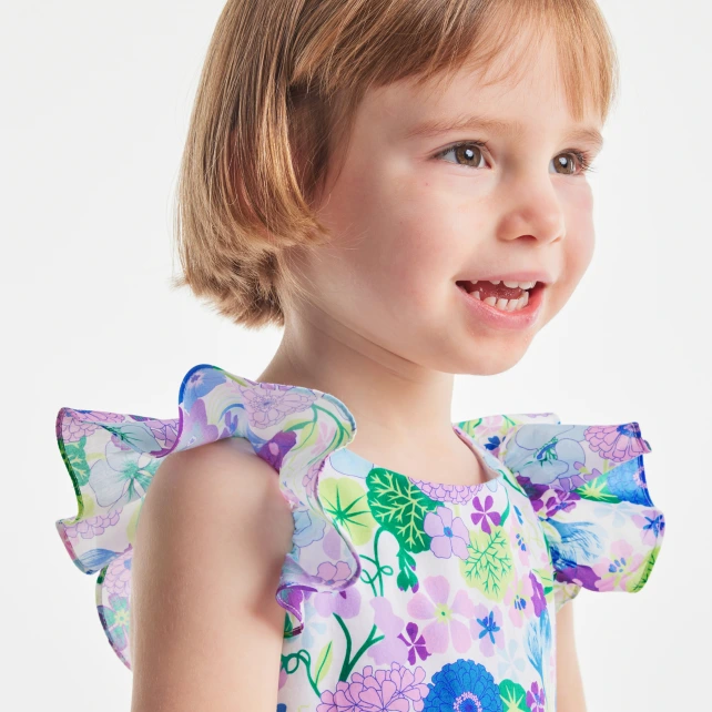 Robe bébé fille en tissu Liberty