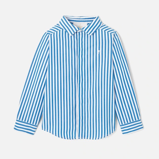 Chemise enfant en popeline rayée