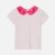 T-shirt enfant fille col en tissu Liberty
