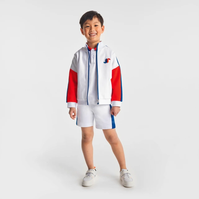 Sweat zippé enfant garçon color block