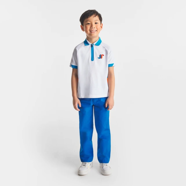 Polo enfant garçon en piqué de coton