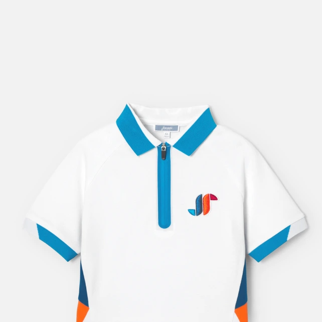 Polo enfant garçon en piqué de coton